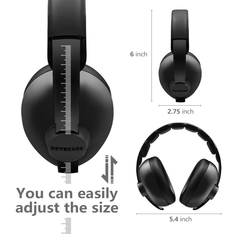 BBTKCARE Baby Headphones Noise Cancelling Headphones for Babies for 3 Months to 3 Years (Black) - Image 2