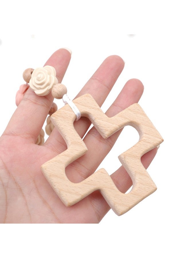 YOUAME Cross Baptism Silicone Rosary - Baby Shower Baptism Party Supply, Kids First Rose Beads Rosary, Baby Girls 1st Year Silicone Beads Gifts, Christian Communion Rosary - Image 4