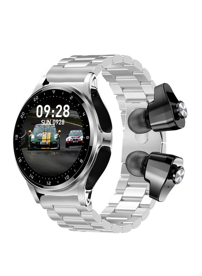 GT66 Smart Watch With Earbuds 1.39inch Round Fitness Tracker With Heart Rate Sleep Monitor 100+ Sport Modes Sports Watch For Men Women - Image 1