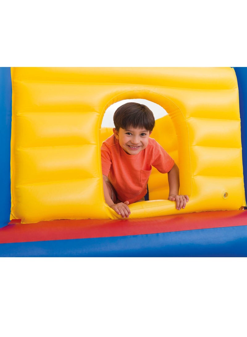 Intex Jump-O-Lene Inflatable Castle Bouncer for Kids - 1.75m x 1.75m x 1.35m, Ages 3-6, Multicolour, Includes Repair Patch - Image 2