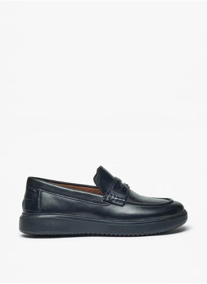 دوتشيني Boys Solid Slip-On Loafers