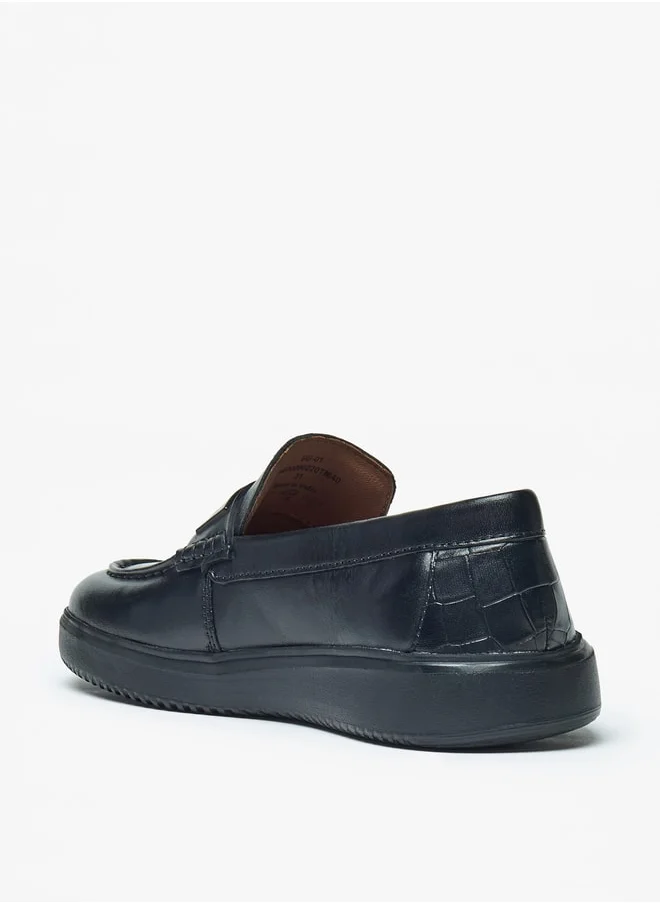 دوتشيني Boys Solid Slip-On Loafers