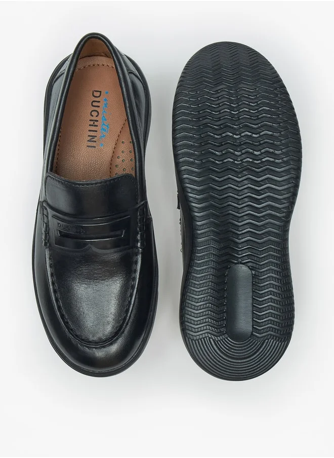 دوتشيني Boys Solid Slip-On Loafers