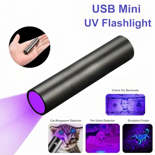 ARKZO UV Torch Light 395 NM LED Rechargeable Ultraviolet Torch, Black Light UV for Fluorescent Detection, Resin Curing and Pet Dog Urine Detection - Woods Lamp Flashlights - Image 3