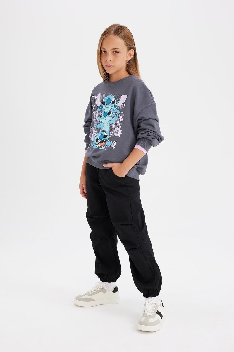 DeFacto Black Girl Girl Parachute Cotton Trousers Casual - Image 2