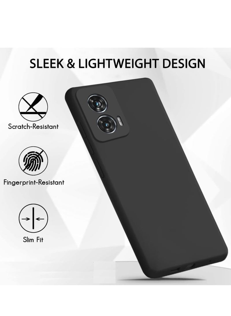 Motorola Moto G35 Case Cover Liquid Gel Rubber Bumper Case with Soft Microfiber Lining Cushion Shockproof Protective Cover for Moto G35 - Image 4