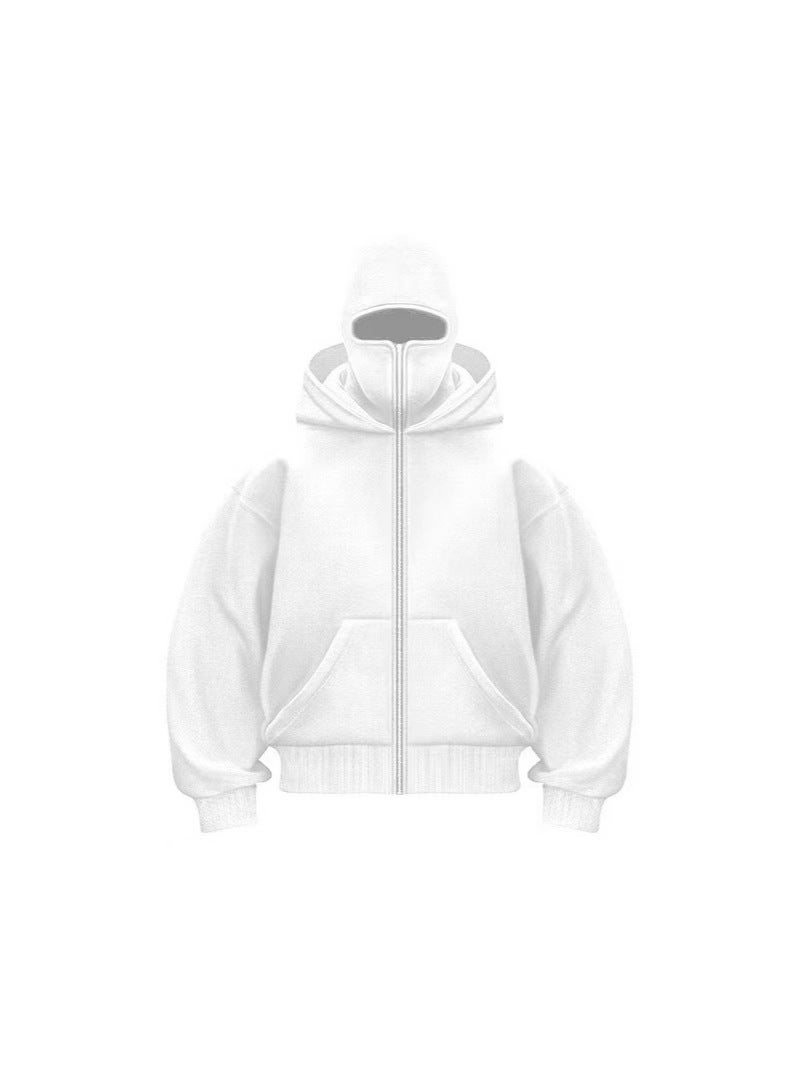 25 Spring New High-Weight Fiddle Double Hat Vests Youth Solid Color Hooded Cover Loose Coat - Image 4