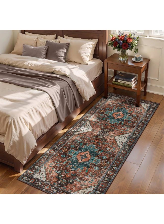 Ciicool Washable Runner Rug 2'x5' Hallway Rug Runner Non Slip Non Shedding Pet Friendly Indoor Floor Carpet Runner for Bathroom Kitchen Living Room Bedside - Image 2