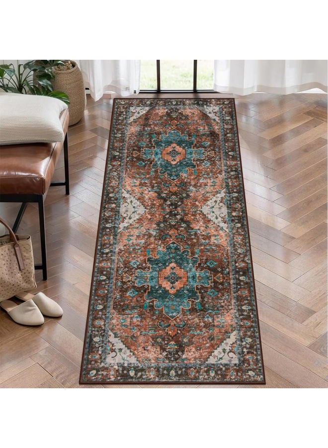 Ciicool Washable Runner Rug 2'x5' Hallway Rug Runner Non Slip Non Shedding Pet Friendly Indoor Floor Carpet Runner for Bathroom Kitchen Living Room Bedside - Image 1