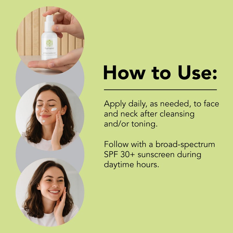 humane Oil-Free Daily Lightweight Face Moisturizer for Acne-Prone Skin - 4 Fl Oz - Gentle for All Skin Types - With Soothing Antioxidants Like Aloe Vera, Hyaluronic Acid, Cucumber and Grapeseed - Image 4