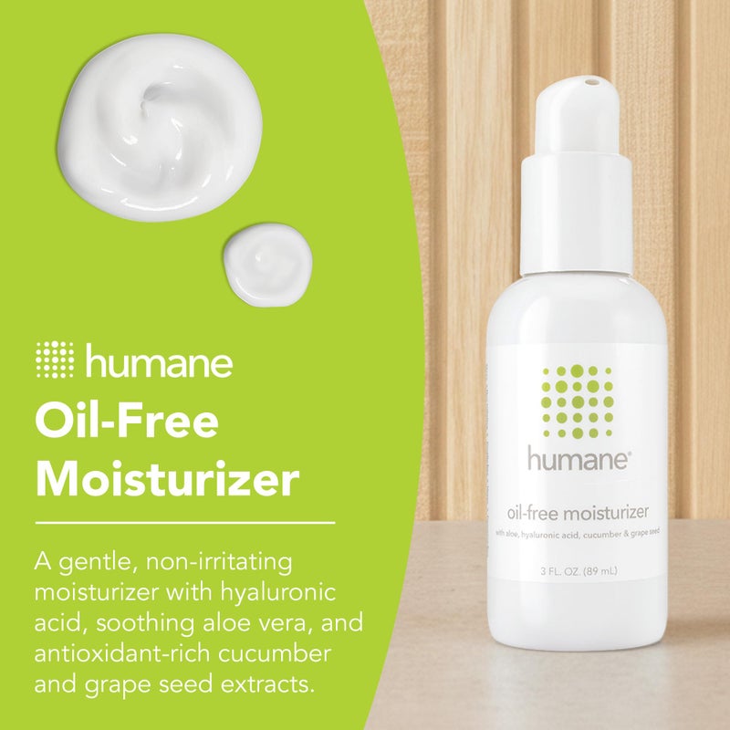 humane Oil-Free Daily Lightweight Face Moisturizer for Acne-Prone Skin - 4 Fl Oz - Gentle for All Skin Types - With Soothing Antioxidants Like Aloe Vera, Hyaluronic Acid, Cucumber and Grapeseed - Image 2