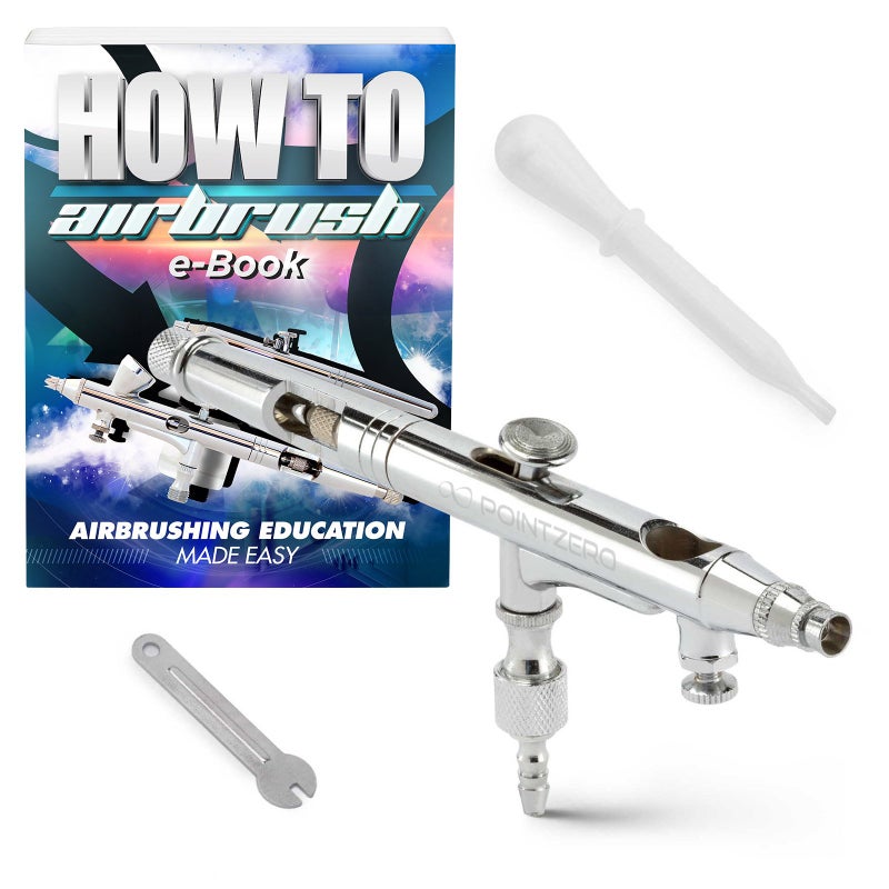 PointZero Dual-Action .5cc Gravity-Feed Airbrush Set w/MAC Valve - .2mm Nozzle - Image 5