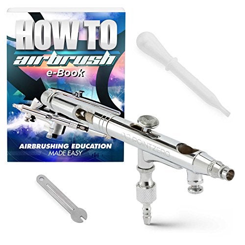 PointZero Dual-Action .5cc Gravity-Feed Airbrush Set w/MAC Valve - .2mm Nozzle - Image 1