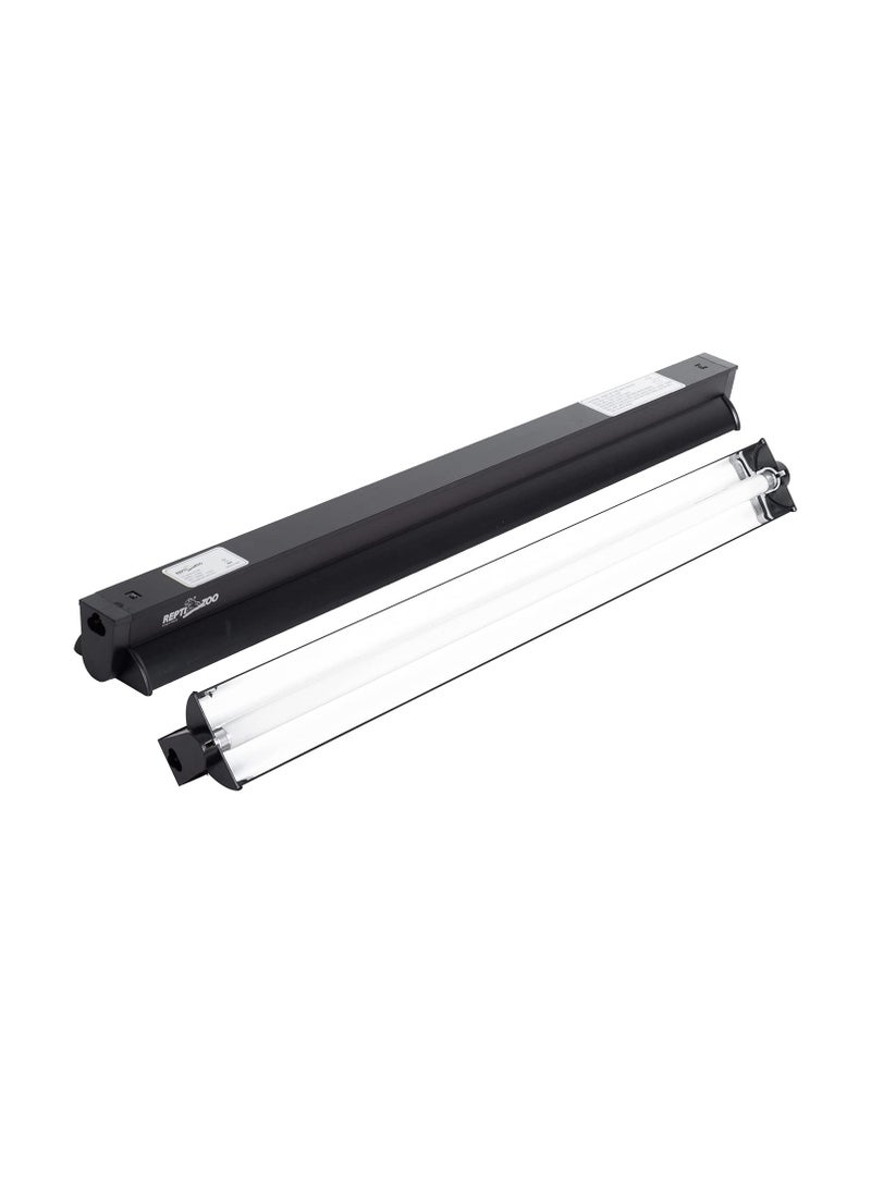 REPTIZOO REPTI ZOO T5 HO UVB Lighting Combo Kit, Terrarium Hood Comes with Desert 5.0 UVB T5 Lamp (AT2808STT-8W)  - Image 1