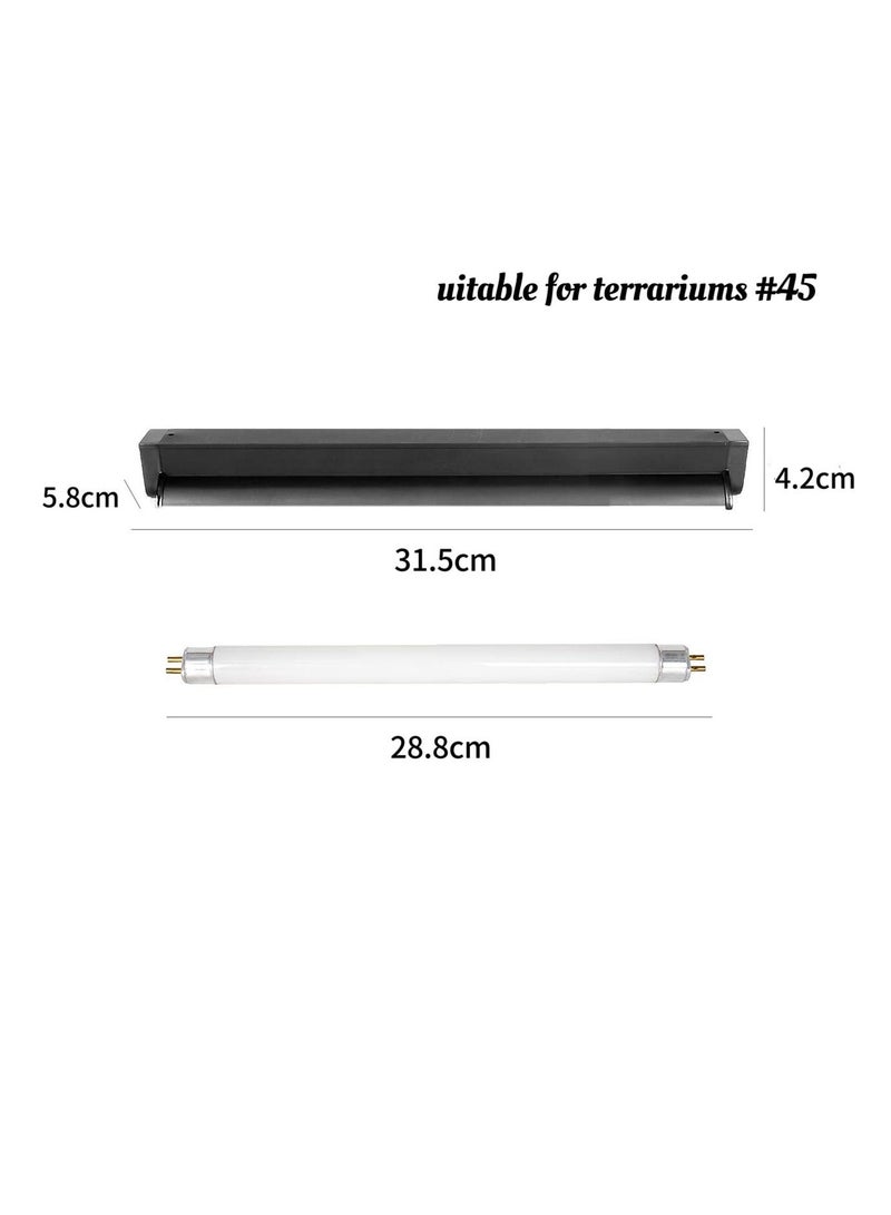 REPTIZOO REPTI ZOO T5 HO UVB Lighting Combo Kit, Terrarium Hood Comes with Desert 5.0 UVB T5 Lamp (AT2808STT-8W)  - Image 2