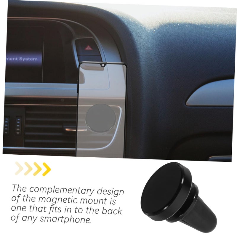 Black Magnetic Car Vent Phone Holder Mini Clip for Cellphones Tablets Stable Vibration Resistance - Image 4
