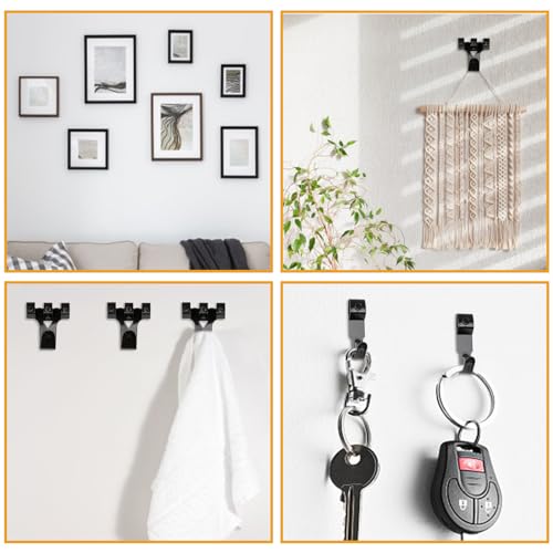 KURUI Picture Hangers, 385Pcs Picture Hanging Kit with Heavy Duty Picture Hanging Hooks, Sawtooth, Hardware Nails and Picture Hanging Tool, Wall Hangers for Frame, Painting, Art, Photo (Black) - Image 5