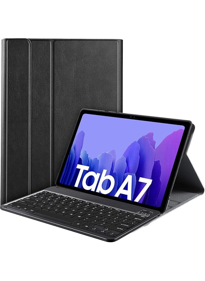 erorex - Keyboard Case Compatible Samsung Galaxy Tab A7 (Qwerty) For Samsung Galaxy Tab A7 Keyboard Keyboard Case With Detachable Wireless Keyboard For Samsung Galaxy Tab A7 T505 T500 10.4 2020 Black - Image 1
