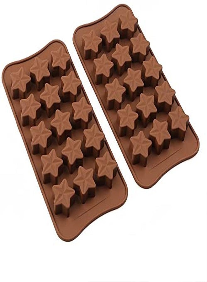 Bamutu Star Shape Chocolate Silicone Molds 2 PCS 15-Cavity Ice Cube Mould Star Non Stick Candy Dessert Jelly Silicone Mold - Image 1