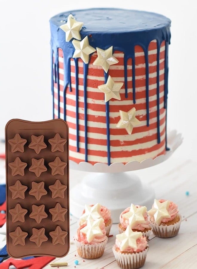 Bamutu Star Shape Chocolate Silicone Molds 2 PCS 15-Cavity Ice Cube Mould Star Non Stick Candy Dessert Jelly Silicone Mold - Image 5