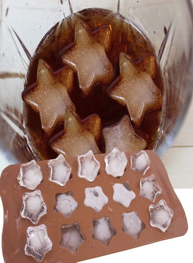 Bamutu Star Shape Chocolate Silicone Molds 2 PCS 15-Cavity Ice Cube Mould Star Non Stick Candy Dessert Jelly Silicone Mold - Image 4