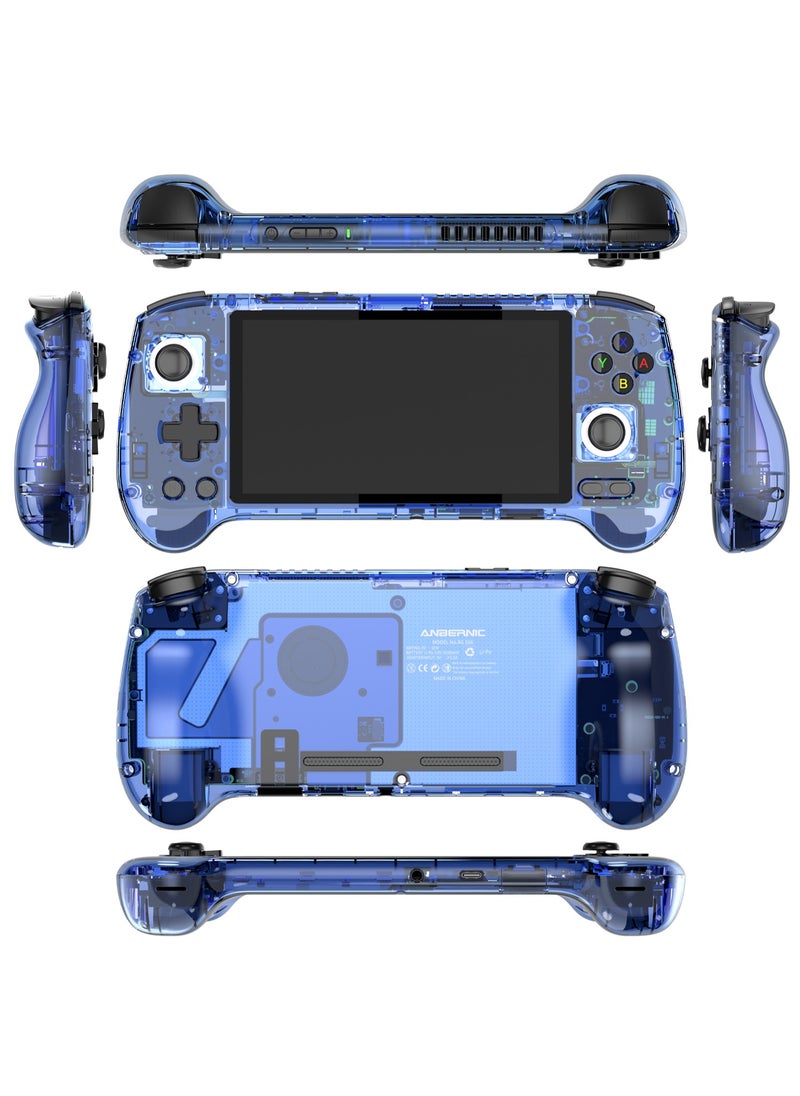 ANBERNIC  - ANBERNIC RG556 Handheld Game Console Unisoc T820 Android 13 5.48 inch AMOLED Screen 5500mAh WIFI Bluetooth Retro Video Players (Blue 128G) - Image 1