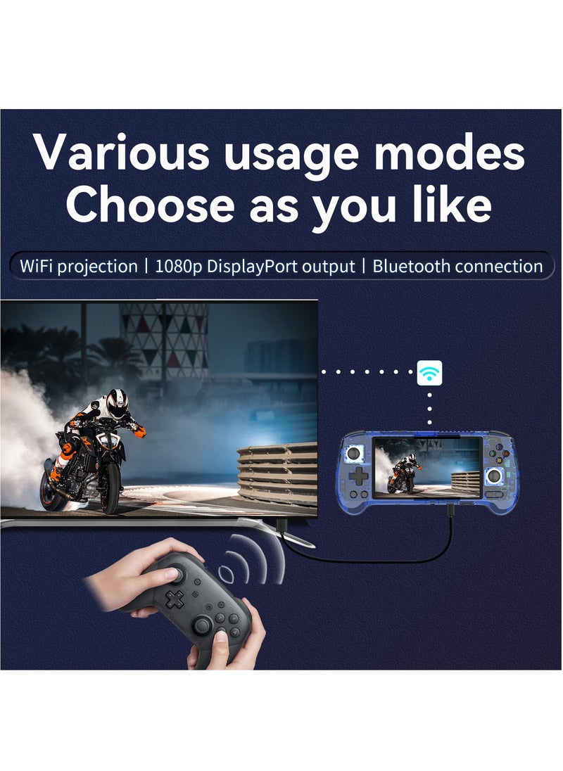ANBERNIC  - ANBERNIC RG556 Handheld Game Console Unisoc T820 Android 13 5.48 inch AMOLED Screen 5500mAh WIFI Bluetooth Retro Video Players (Blue 128G) - Image 1