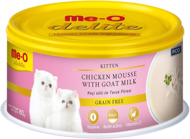 Me-O Chicken Mousse with Goat Milk for Kittens