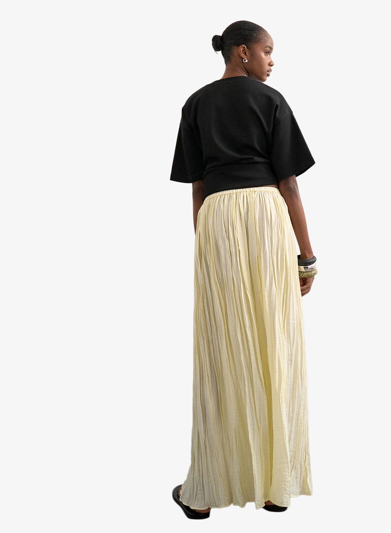 TOPSHOP Casual High Rise Waist Crinkle Maxi Skirt - Image 2