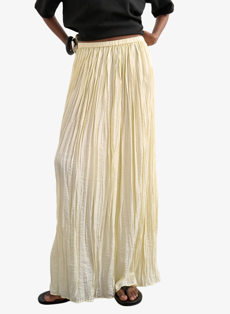 TOPSHOP Casual High Rise Waist Crinkle Maxi Skirt - Image 1
