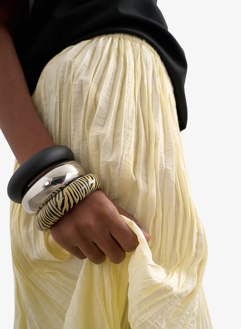 TOPSHOP Casual High Rise Waist Crinkle Maxi Skirt - Image 3