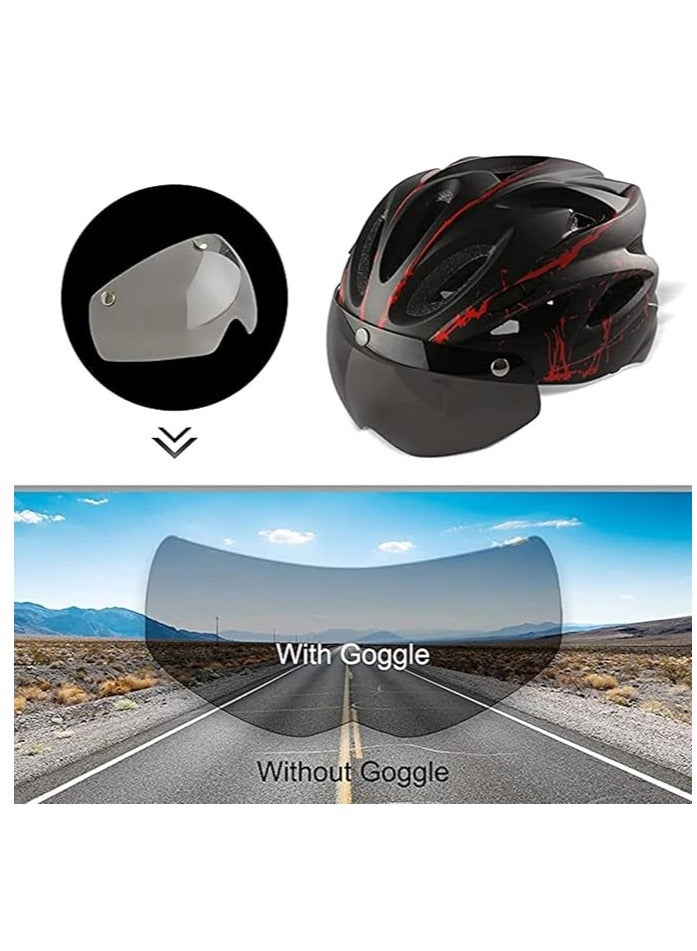 DUNISO Adult Bicycle Sports Crash Helmet with Goggles – For Cycling & Motorcycle Riding - Image 5