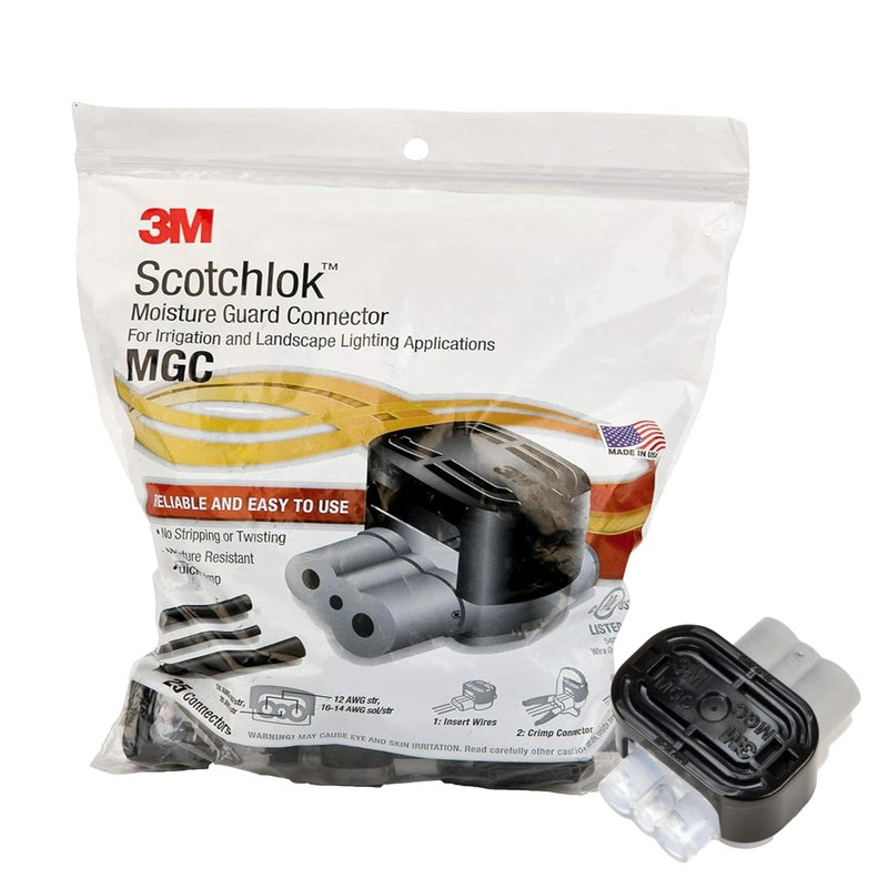 3M Scotchlok Moisture Guard Connector MSC Weatherproof UVResistant Connector for 23 Wires 1614 AWG solidstranded Bag of 25 For Irrigation and Landscape Lighting Applications - Image 2