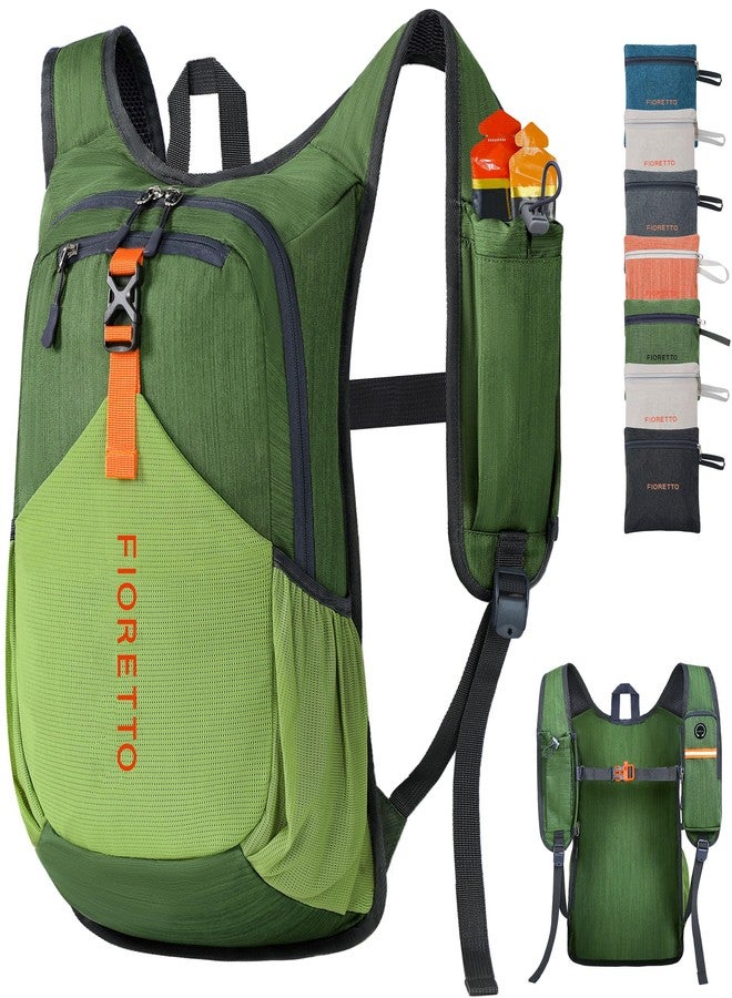 FIORETTO 15L Hiking Backpack for Women Men Mini Packable Backpack Lightweight Small Daypack for Camping Travel Outdoor, Green - Image 1