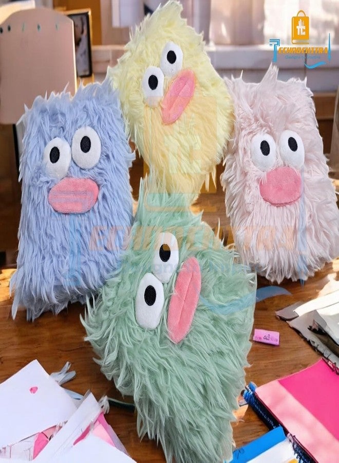 SHREE TECHNESH Funny Ghost Fur Diary for Girls | Soft Fluffy Plush Notebook | Cute Monster-Themed Designer Journal | 180 Pages | Unique Stationery Gift for Kids & Teens - Image 4