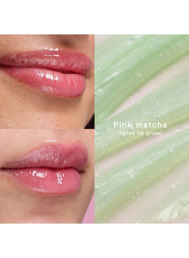 Janelle Cosmetics Pink matcha- tinted lip gloss- color changing lip gloss - Image 2