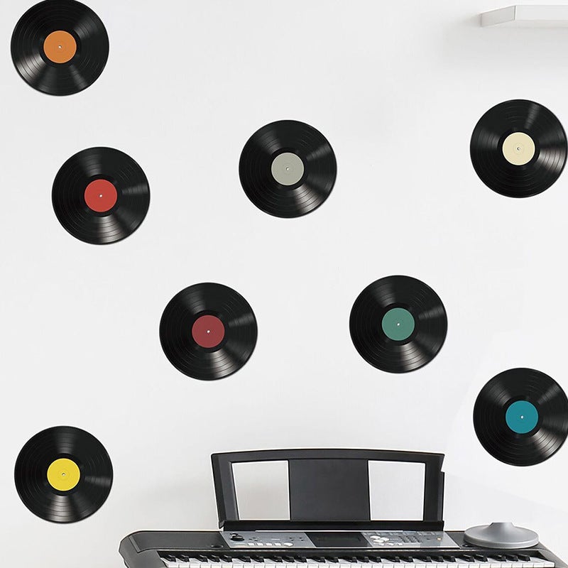 Classic Music Records Bedroom Living Room Porch Dormitory Home Decoration Wall Stickers Self-Adhesive - Image 3