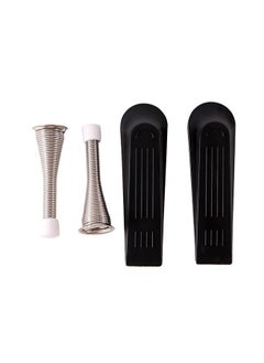 LAWAZIM Plastic Door Stopper Set-4 Piece-Durable Lightweight Door Wedge Pack with Spring Stoppers for Indoor Rooms and Outdoor Use - Child and Pet-Safe Door Jammer Kit for Home Office and DIY Projects  - Image 1