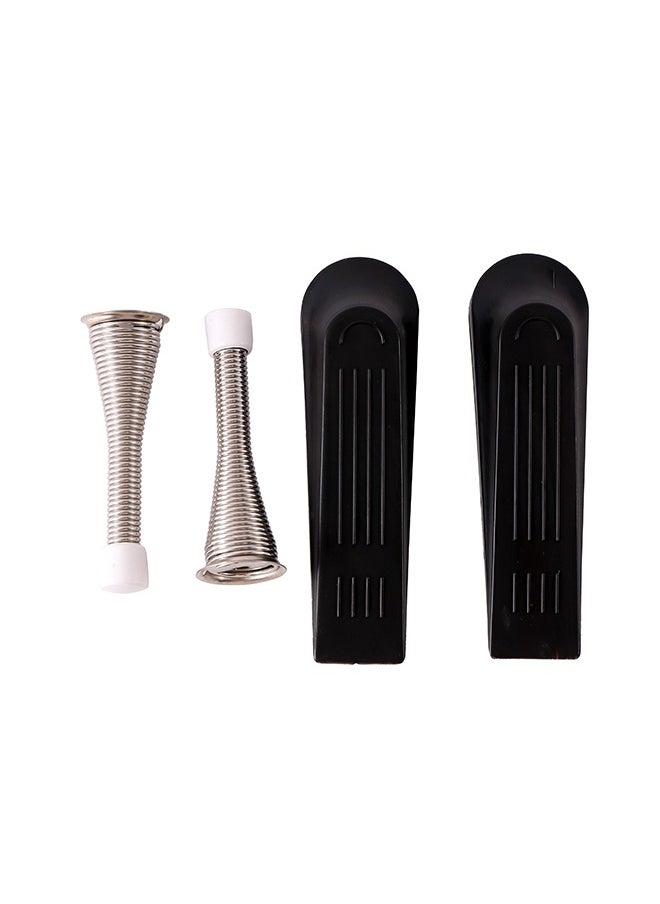LAWAZIM Plastic Door Stopper Set-4 Piece-Durable Lightweight Door Wedge Pack with Spring Stoppers for Indoor Rooms and Outdoor Use - Child and Pet-Safe Door Jammer Kit for Home Office and DIY Projects  - Image 1