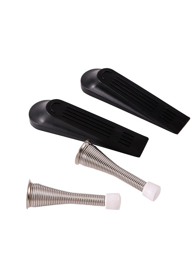 LAWAZIM Plastic Door Stopper Set-4 Piece-Durable Lightweight Door Wedge Pack with Spring Stoppers for Indoor Rooms and Outdoor Use - Child and Pet-Safe Door Jammer Kit for Home Office and DIY Projects  - Image 2