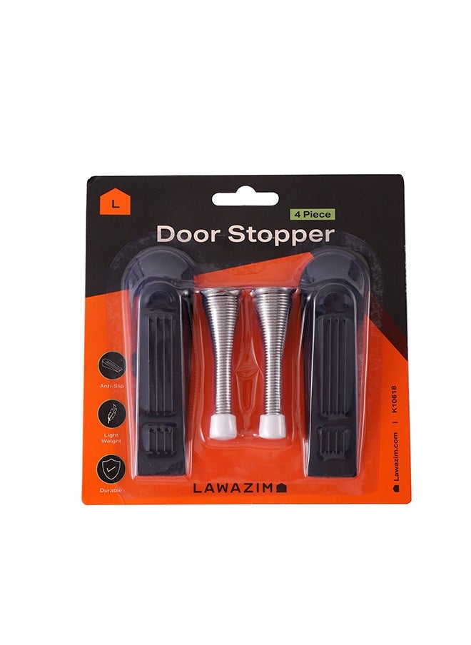 Plastic Door Stopper Set-4 Piece-Durable Lightweight Door Wedge Pack with Spring Stoppers for Indoor Rooms and Outdoor Use - Child and Pet-Safe Door Jammer Kit for Home Office and DIY Projects - pzsku/Z2ACA50C38775C5CCDA98Z/45/_/1697959582/bc307d68-aec2-4465-8a6d-d687eb1fb6f0