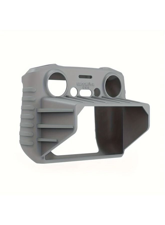 Grey Silicone Protective Case With Sunshade For DJI RC Remote Controller - Image 1