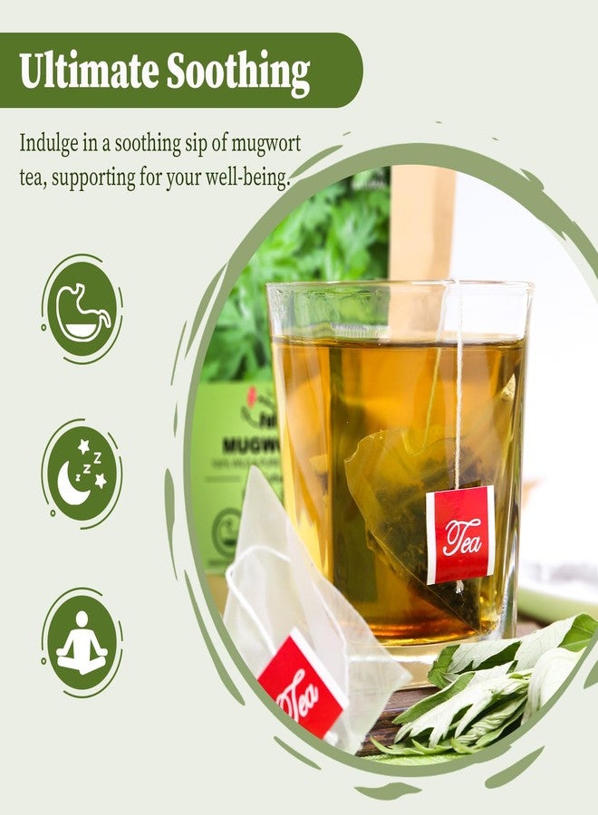 FullChea - Mugwort Tea Bag 40 Teabags, 1.5g/bag - 100% Pure Natural Artemisia Vulgaris Herbal Tea - Rich In Antioxidants - Image 2