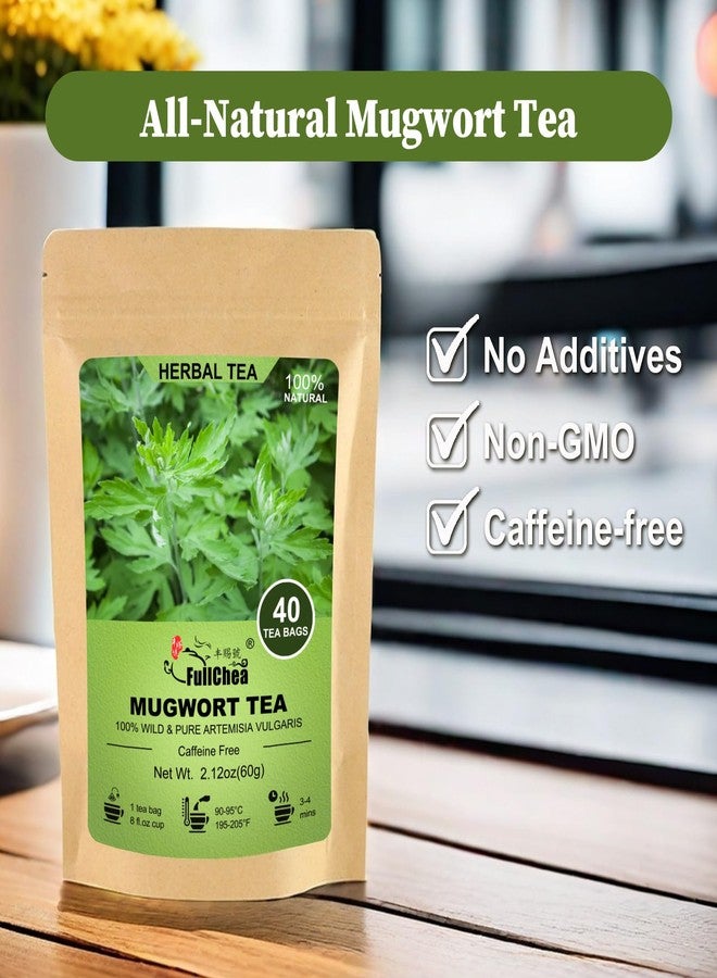 FullChea - Mugwort Tea Bag 40 Teabags, 1.5g/bag - 100% Pure Natural Artemisia Vulgaris Herbal Tea - Rich In Antioxidants - Image 4
