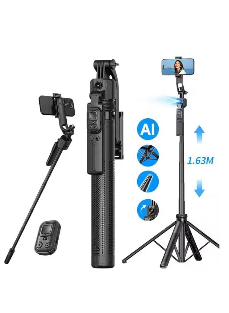 SMARTX C17 AI Face Tracking Gimbal Phone Portable Selfie Stick 360°rotation Bracket Anti-Shake Wireless Bluetooth Live TripodAi Follow-Up Anti-Shake Gimbal Quadruped Fully Automatic Photo Artifact - Image 1