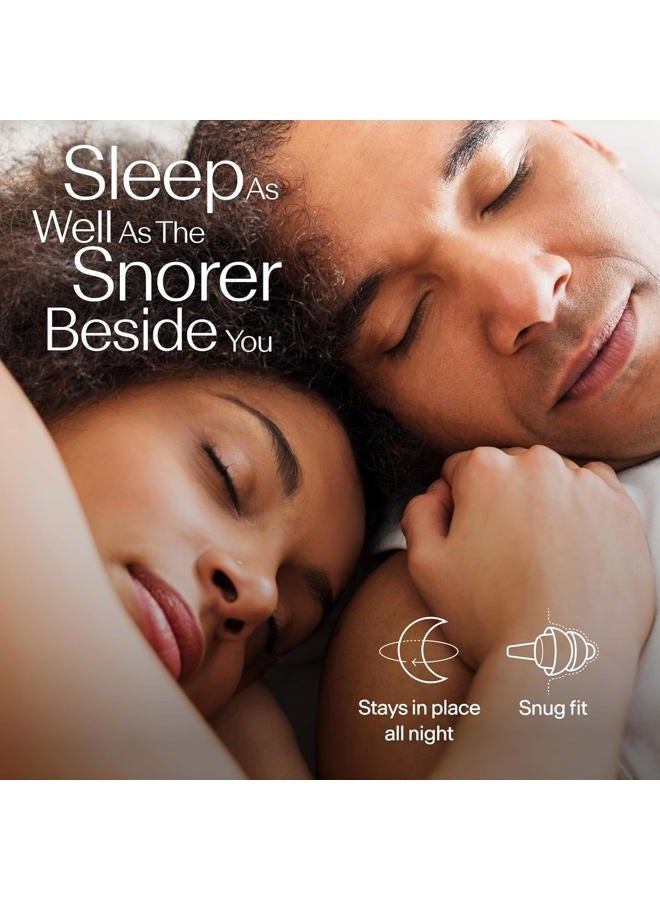 Alpine SleepDeep – سدادات أذن للنوم - شكل بيضاوي ثلاثي الأبعاد جديد وناعمة للغاية وقابلة لإعادة الاستخدام لإلغاء الضوضاء - تقليل الضوضاء بمقدار 27 ديسيبل - مثالية للنائمين على الجانب وتمنع الشخير (S+ M/L) - Image 2