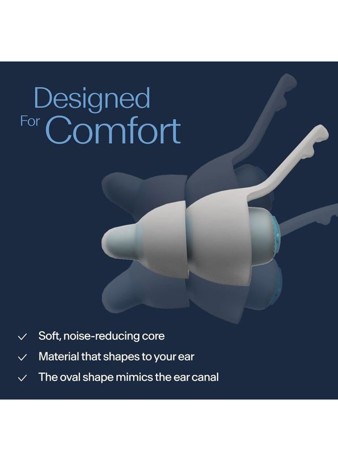 Alpine SleepDeep – سدادات أذن للنوم - شكل بيضاوي ثلاثي الأبعاد جديد وناعمة للغاية وقابلة لإعادة الاستخدام لإلغاء الضوضاء - تقليل الضوضاء بمقدار 27 ديسيبل - مثالية للنائمين على الجانب وتمنع الشخير (S+ M/L) - Image 3
