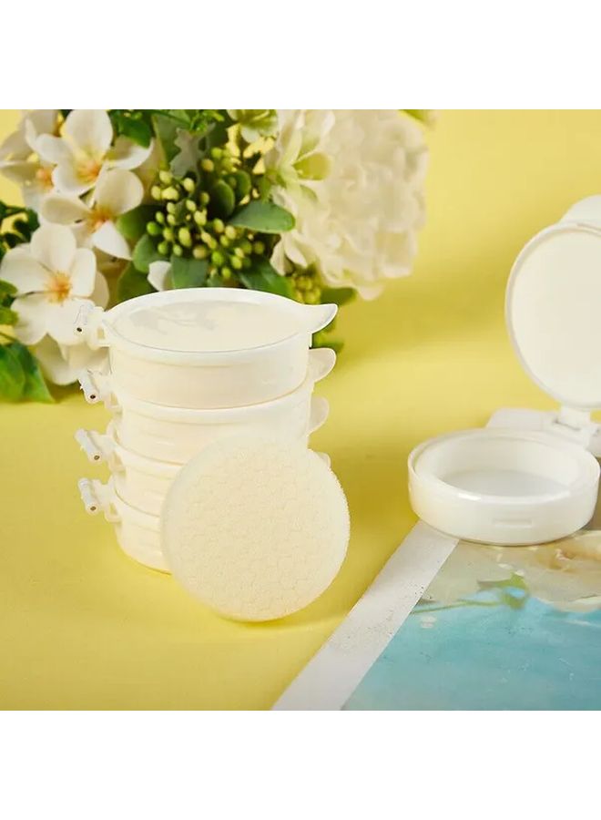 Beige Air Cushion Makeup Sponges 10pcs Reusable Fragrance Free Blending Puffs For Foundation And Powder - Image 2