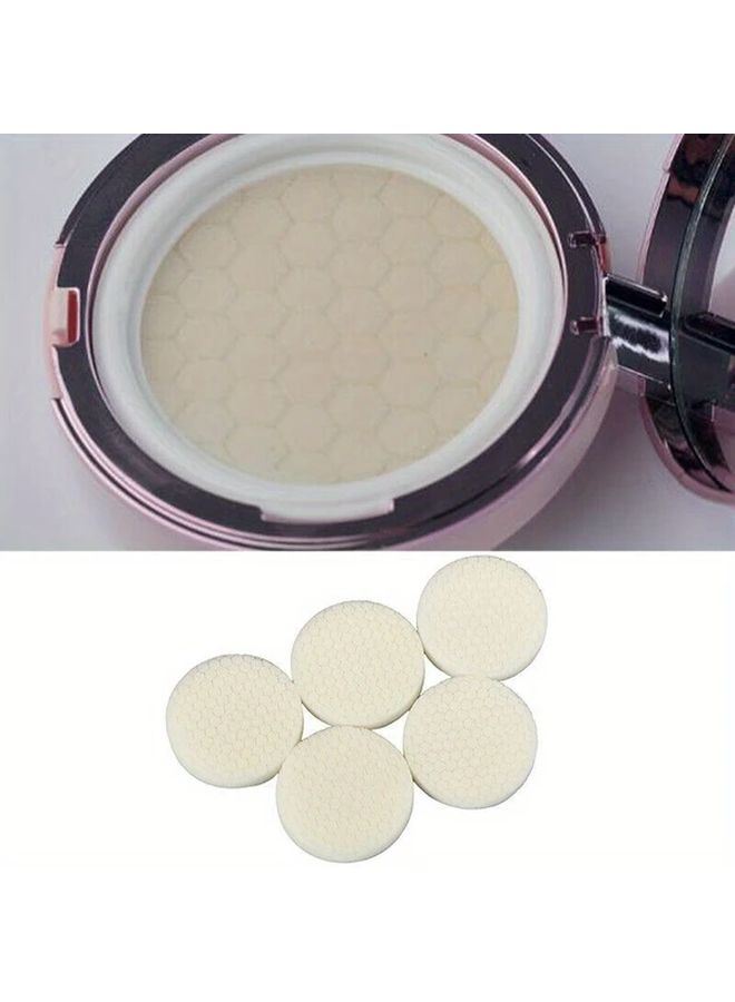 Beige Air Cushion Makeup Sponges 10pcs Reusable Fragrance Free Blending Puffs For Foundation And Powder - Image 1