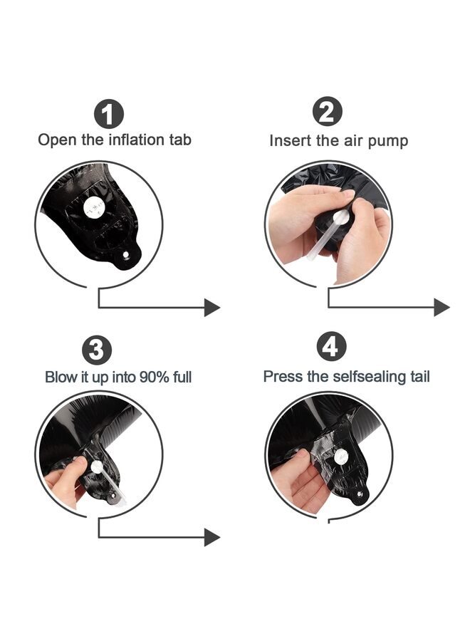 40 Inch Black Foil Number Balloon, Large Mylar Numbers for Birthday Anniversary Retirement Party Decorations (0, 10, 20, 30, 40, 50, 60, 100), Helium Free (2) - Image 2